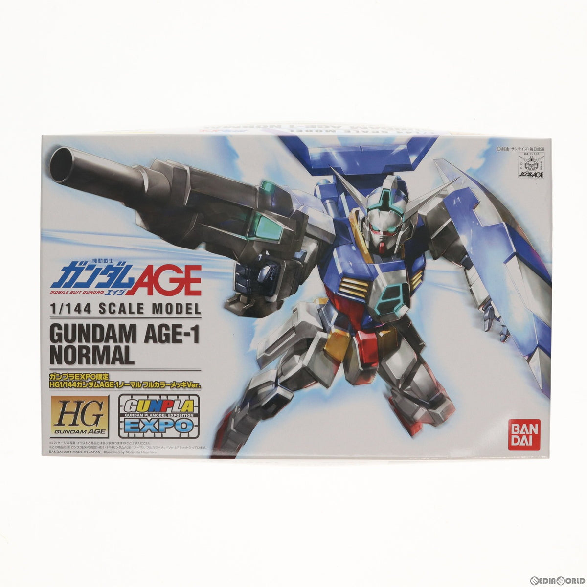 【中古即納】[PTM] HG 1/144 ガンダムAGE-1 ノーマル フルカラーメッキVer. 機動戦士ガンダムAGE(エイジ) プラモデル(0174068) ガンダムEXPOワールドツアージャパン2011限定  バンダイ(20111130)