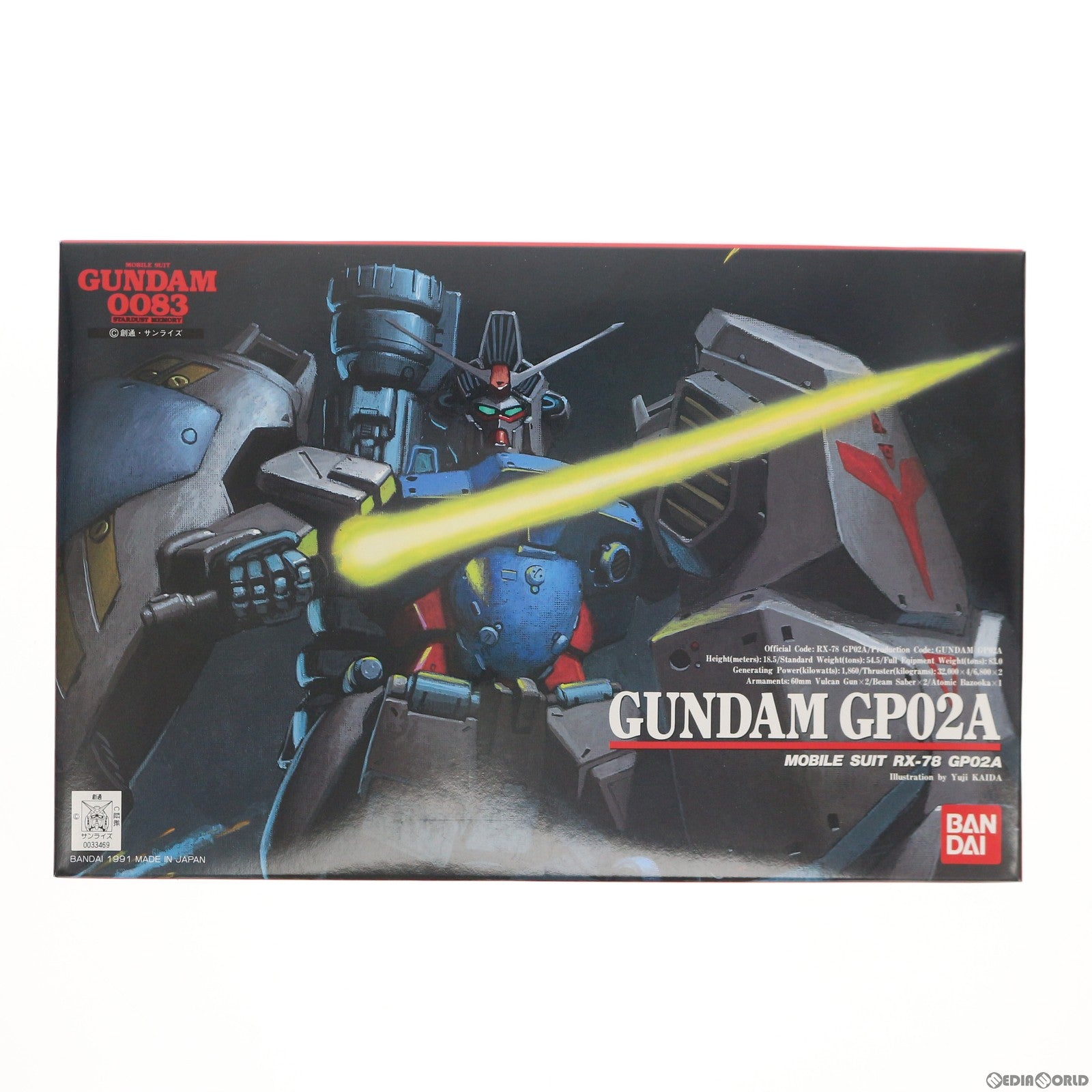 【中古即納】[PTM] 1/144 ガンダム RX-78 GP02A 機動戦士ガンダム0083 STARDUST MEMORY シリーズNo.2 プラモデル バンダイ(19991231)