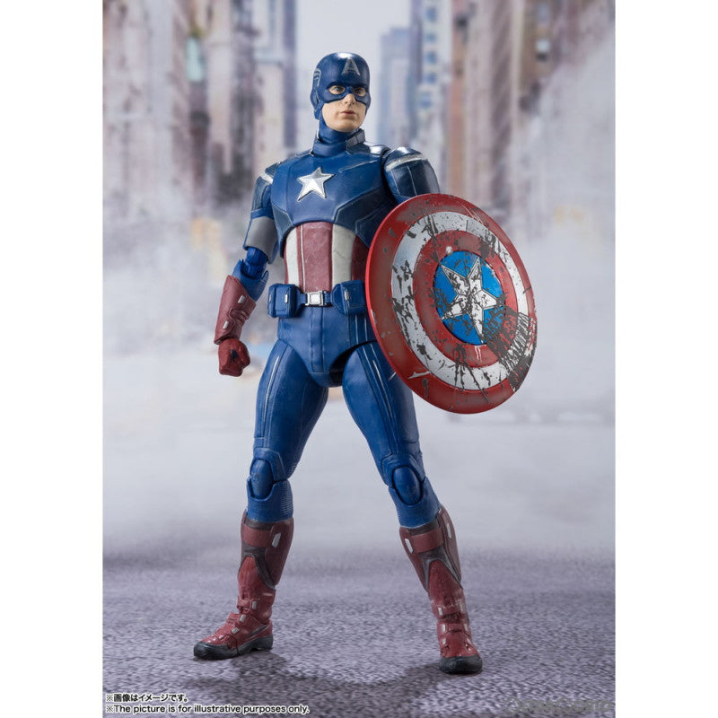 【中古即納】[FIG] S.H.Figuarts(フィギュアーツ) キャプテン・アメリカ -AVENGERS ASSEMBLE EDITION-(アベンジャーズ) 完成品 可動フィギュア バンダイスピリッツ(20210429)