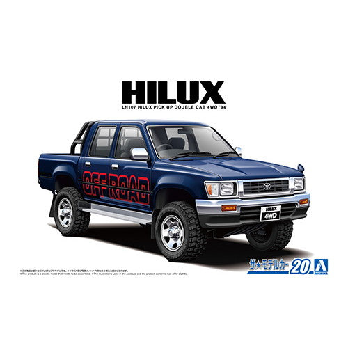 【新品】【お取り寄せ】[PTM] ザ・モデルカー No.20 1/24 トヨタ LN107 ハイラックス ピックアップ ダブルキャブ4WD '94 プラモデル アオシマ(20210310)