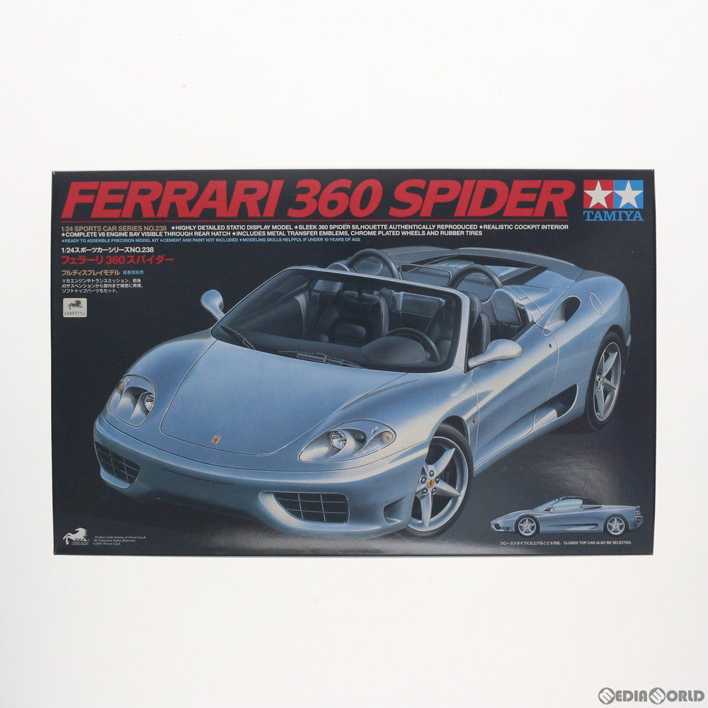 【中古即納】[PTM] スポーツカーシリーズ No.238 1/24 フェラーリ 360 スパイダー プラモデル(24238) タミヤ(20010930)