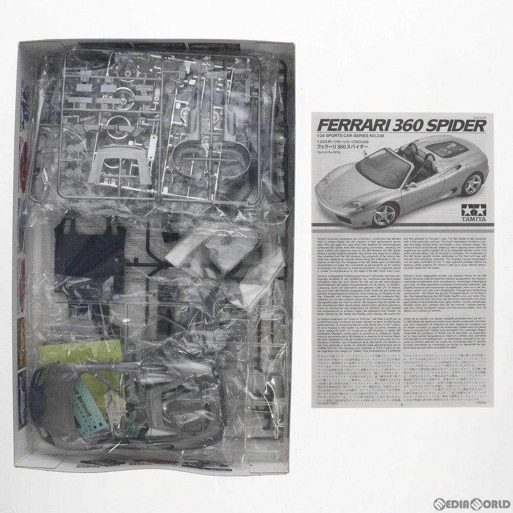 【中古即納】[PTM] スポーツカーシリーズ No.238 1/24 フェラーリ 360 スパイダー プラモデル(24238) タミヤ(20010930)