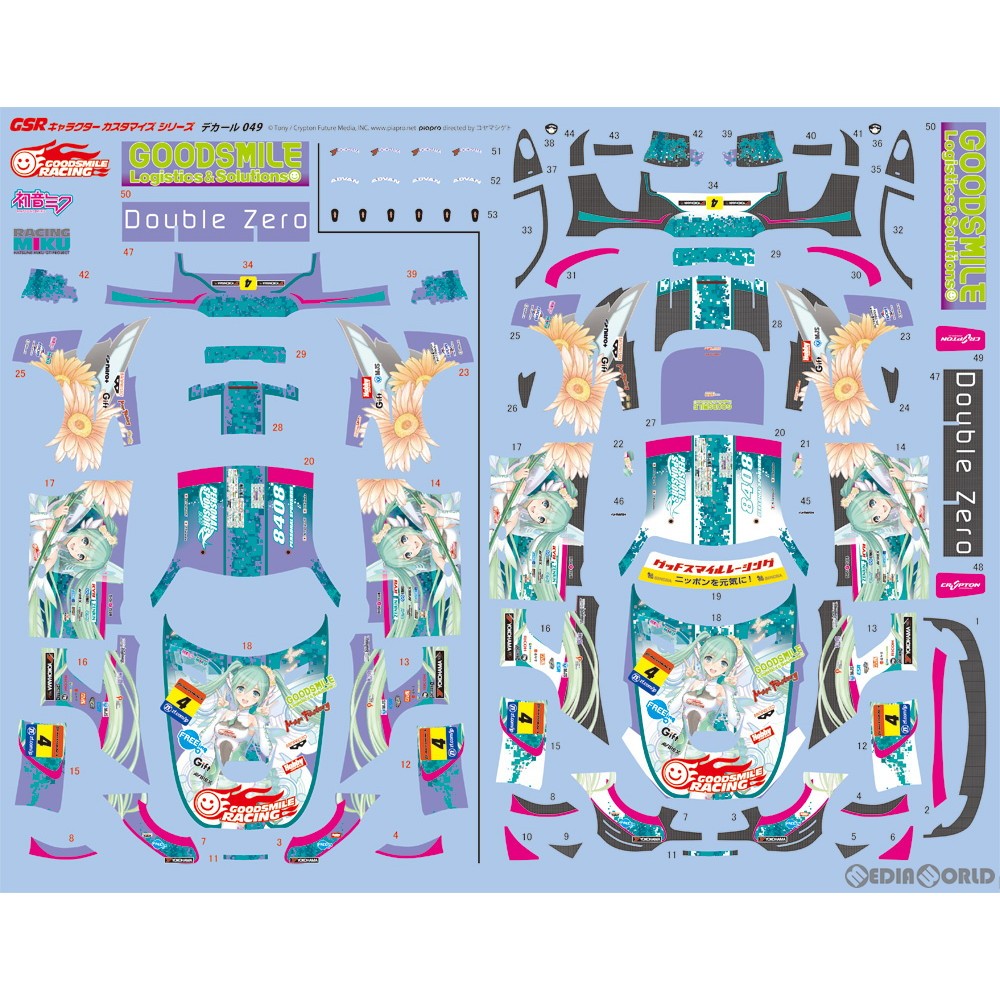 【中古即納】[PTM] グッドスマイル 初音ミク AMG 2017 SUPER GT Ver. 1/24scale用デカール 初音ミク GTプロジェクト プラモデル グッドスマイルレーシング(20211020)