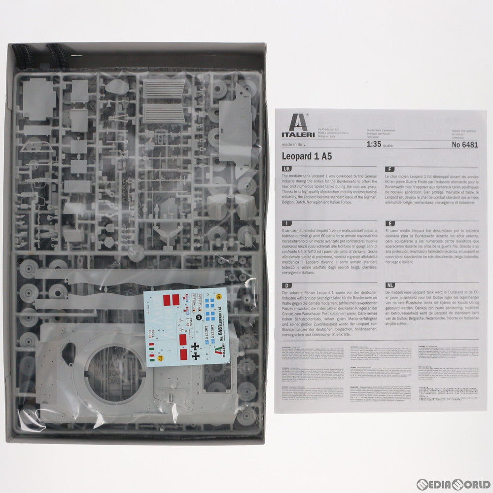【中古即納】[PTM] 1/35 ドイツ連邦軍 レオパルト1A5戦車 プラモデル(6481) ITALERI(イタレリ) (20100718)