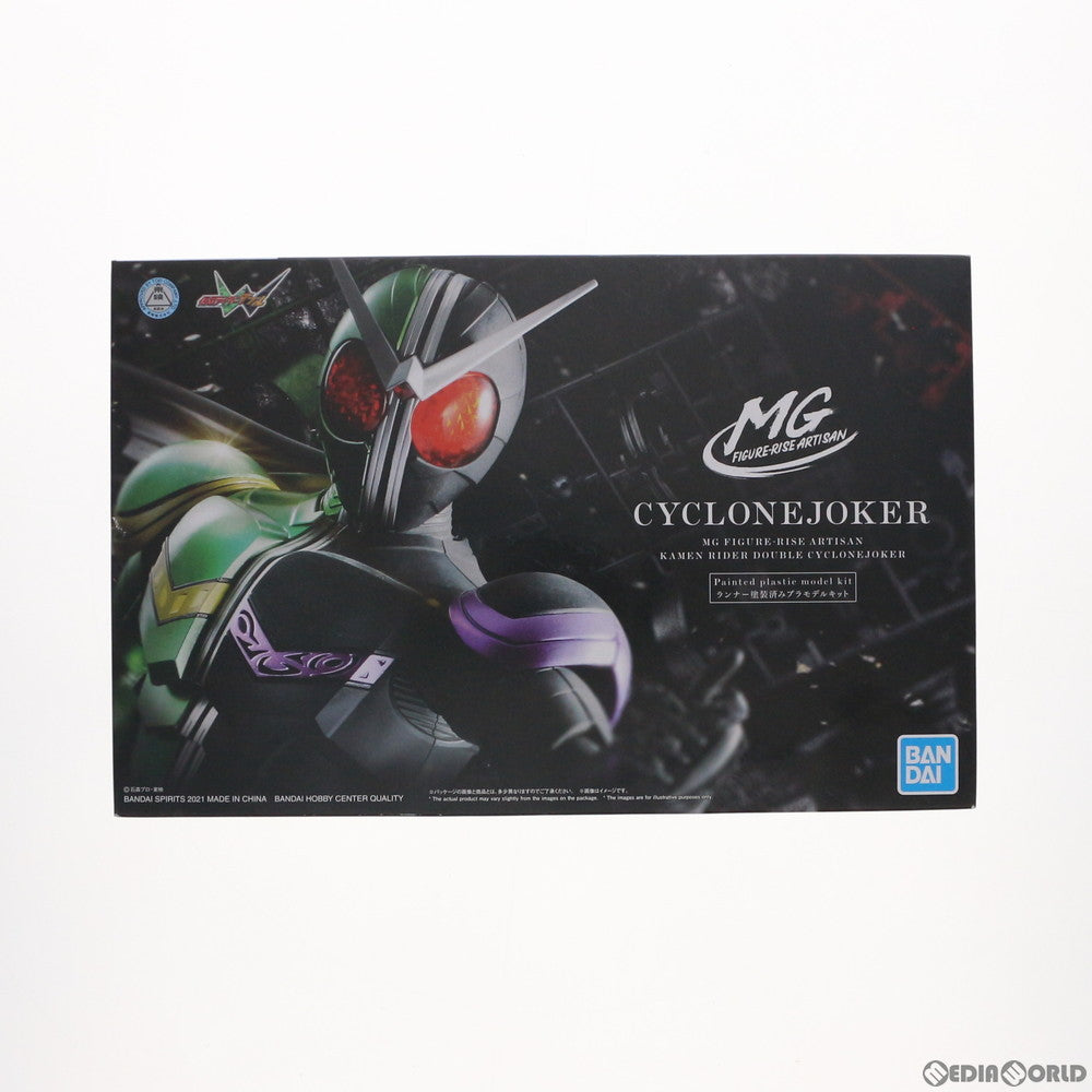 【中古即納】[PTM] プレミアムバンダイ限定 MG FIGURE-RISE ARTISAN(フィギュアライズ アルチザン) 1/8 仮面ライダーW(ダブル) サイクロンジョーカー プラモデル バンダイスピリッツ(20210721)