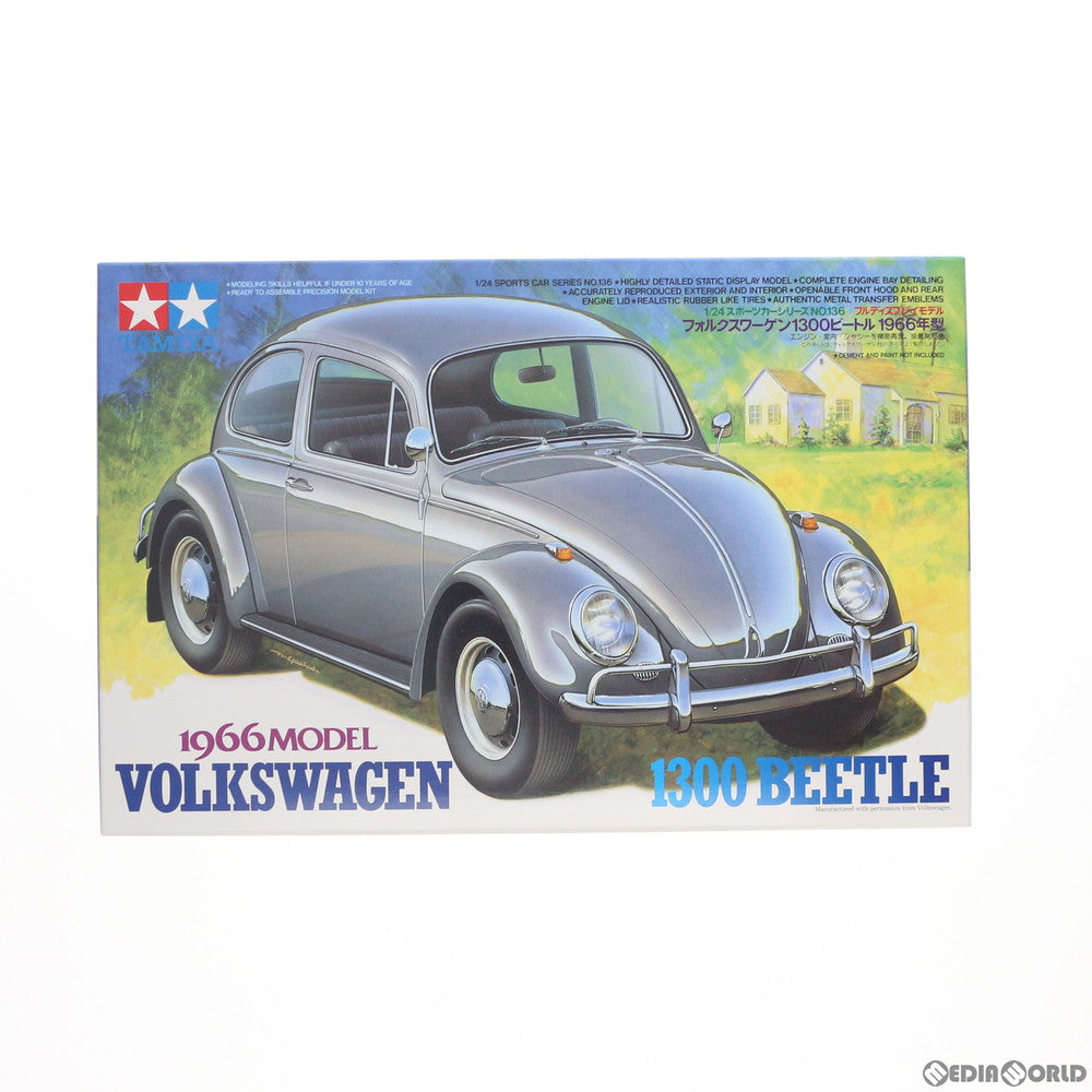 【中古即納】[PTM] 1/24 スポーツカーシリーズ No.136 フォルクスワーゲン 1300 ビートル 1966年型 プラモデル(24136) タミヤ(20111007)