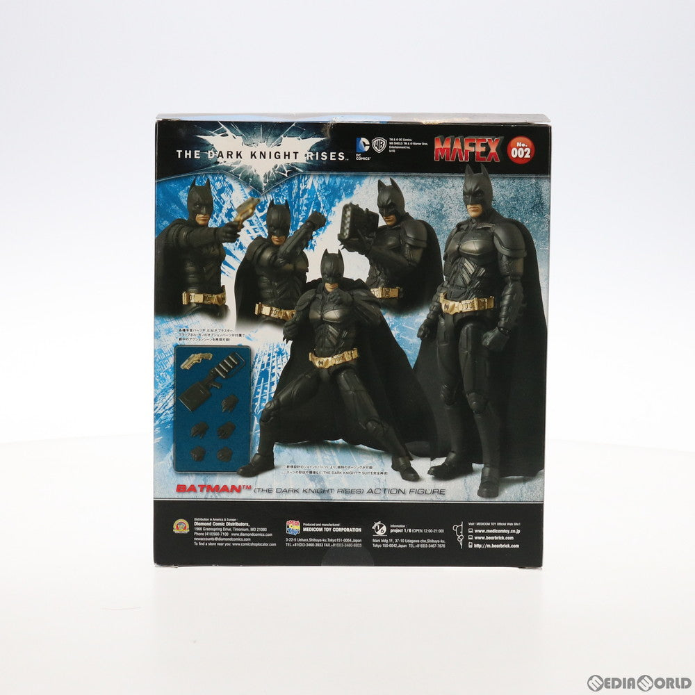 【中古即納】[FIG] マフェックス No.002 MAFEX BATMAN(バットマン) THE DARK KNIGHT RISES(ダークナイト ライジング) 完成品 可動フィギュア メディコム・トイ(20130515)