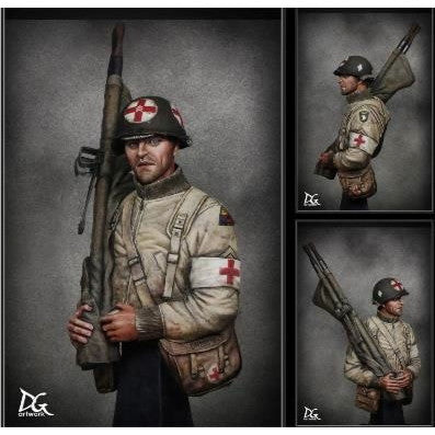 【新品即納】[FIG] (再販) アメリカ軍 衛生兵 バストーニュ 1944年(バスト) 1/9 レジン製組立キット フィギュア(DG09B002) DG Artwork(DGアートワーク) (20240731)