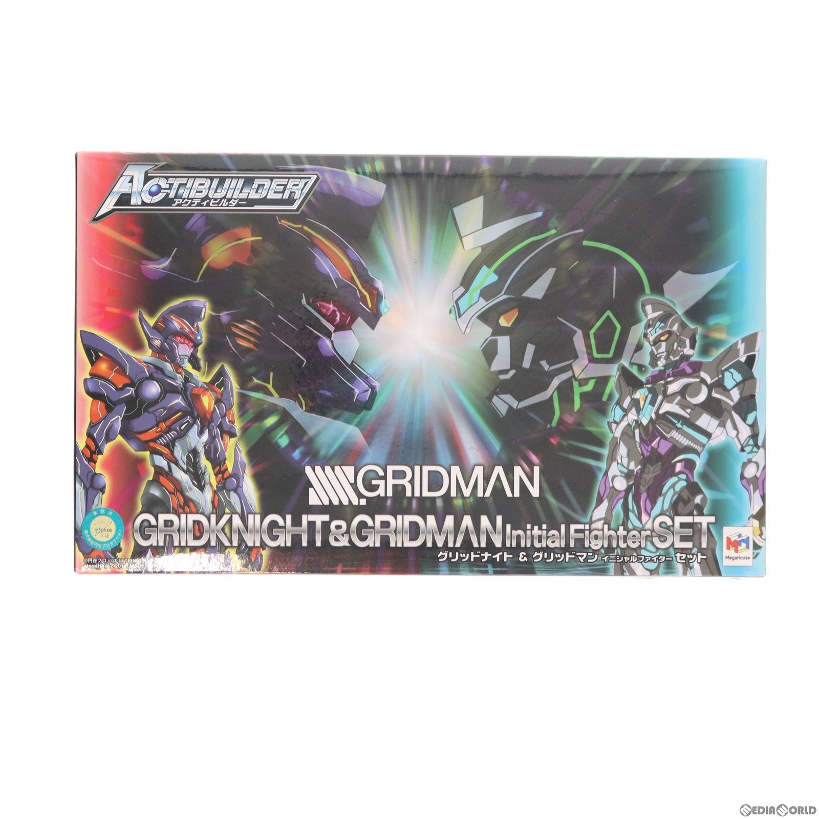 【中古即納】[FIG] Actibuilder グリッドナイト&グリッドマン(Initial fighter)セット SSSS.GRIDMAN(グリッドマン) 完成品 可動フィギュア メガトレショップ&オンラインショップ限定 メガハウス(20191031)