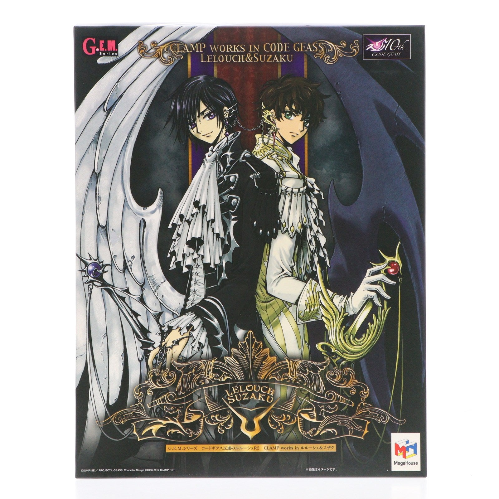 【中古即納】[FIG] G.E.M.シリーズ CLAMP works in ルルーシュ&スザク コードギアス反逆のルルーシュR2 完成品 フィギュア メガトレショップ&アニメイト&オンラインショップ限定 メガハウス(20180331)