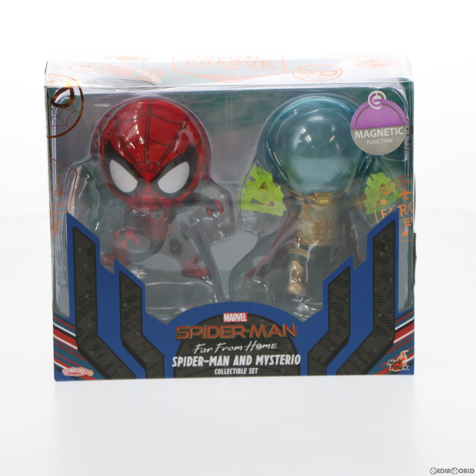 【中古即納】[FIG] コスベイビー サイズS スパイダーマン(ウェブ・シューティング版)&ミステリオ 2体セット スパイダーマン:ファー・フロム・ホーム 完成品 フィギュア(COSB633) ホットトイズ(20190831)