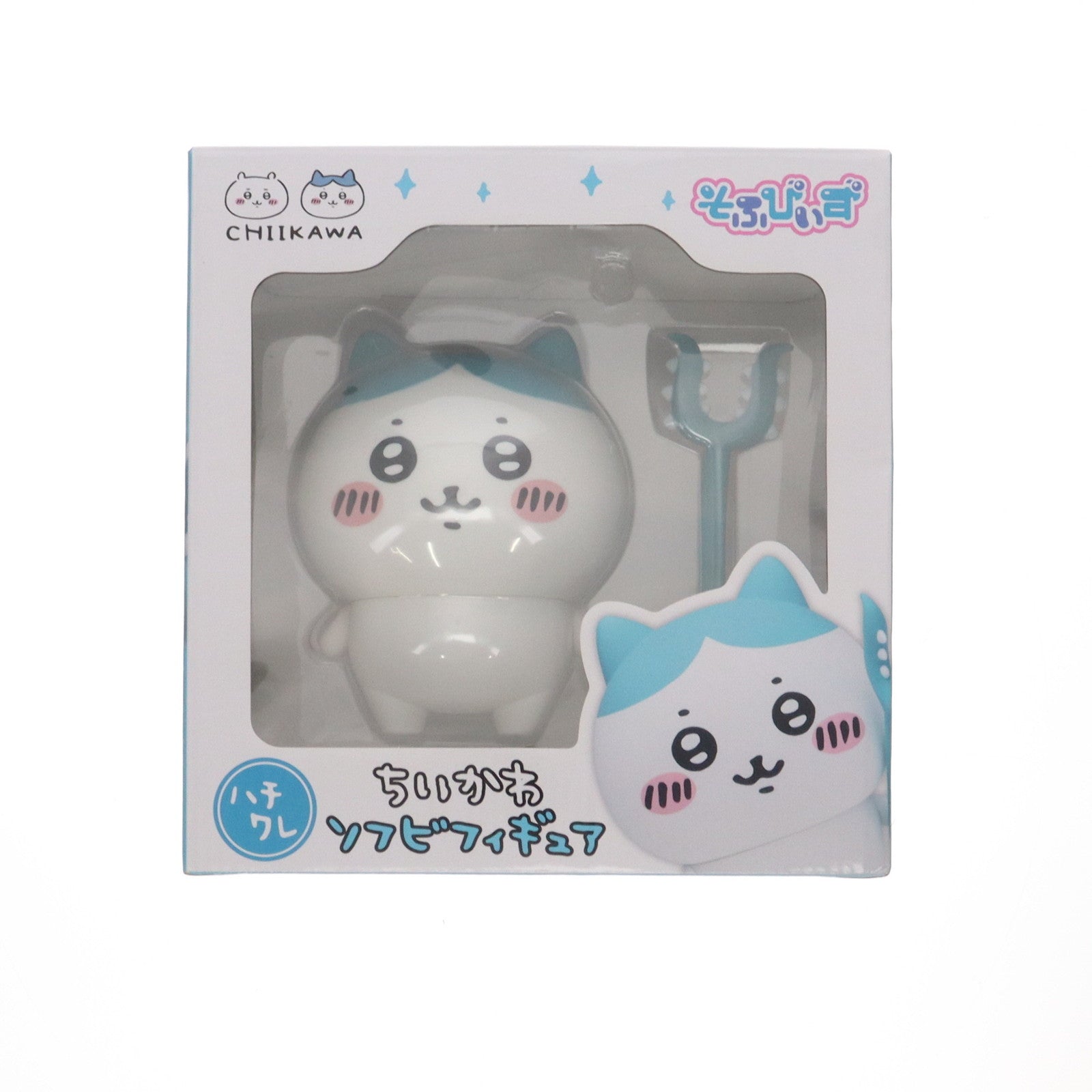 【中古即納】[SFT] ハチワレ 「ちいかわ なんか小さくてかわいいやつ」 ソフビ フィギュア グレイ・パーカー・サービス(20210820)