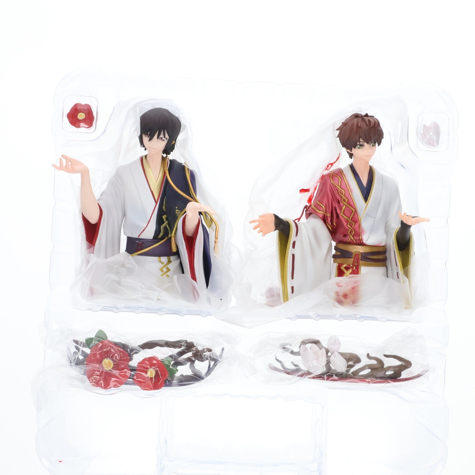 【中古即納】[FIG] Statue and ring style ルルーシュ・ランペルージ&枢木スザク(くるるぎすざく) コードギアス 反逆のルルーシュ 完成品 フィギュア リング2種(9号)セット 一部店舗&オンラインショップ限定 FREEing(フリーイング)/メガハウス(20200127)