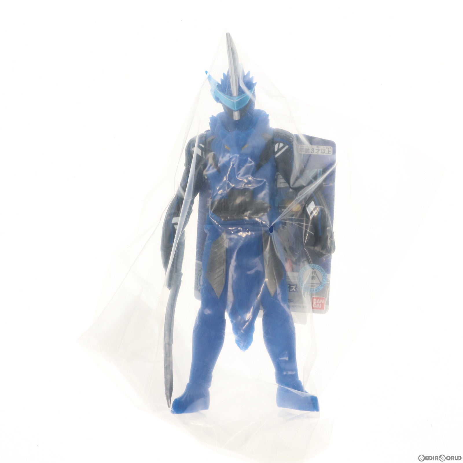 【中古即納】[SFT] ライダーヒーローシリーズ02 仮面ライダーブレイズ ライオン戦記 仮面ライダーセイバー/聖刃 完成品 ソフビフィギュア バンダイ(20200912)