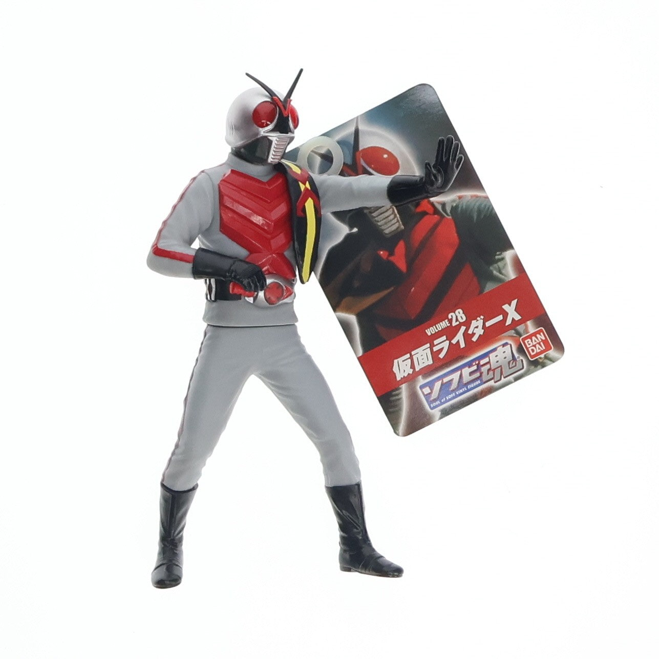 【中古即納】[SFT] ソフビ魂 Vol.28 仮面ライダーX 完成品 ソフビフィギュア バンダイ(20060920)