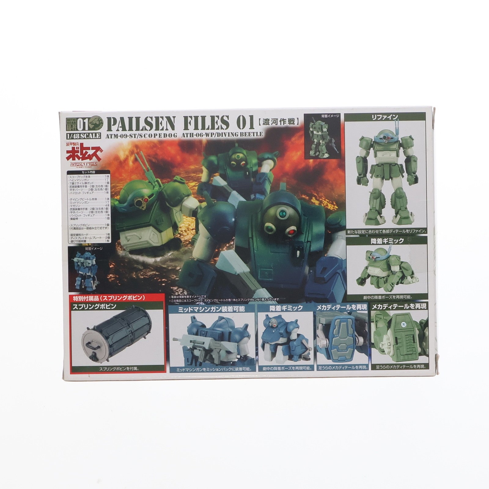 【中古即納】[FIG] ペールゼン・ファイルズ 01 渡河作戦(2体セット) 「装甲騎兵ボトムズ ペールゼン・ファイルズ」 1/48 アクティックギア AG-PF01 フィギュア タカラトミー(20071130)