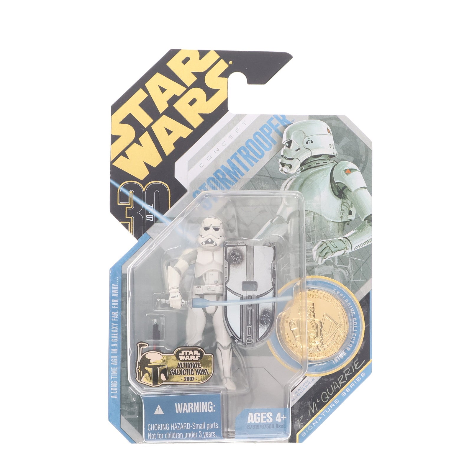 【中古即納】[FIG] スター・ウォーズ 30周年記念 ベーシックフィギュア マクォーリー コンセプト ストームトルーパー(ゴールド・コイン) STAR WARS 完成品 可動フィギュア ハズブロ(19991231)