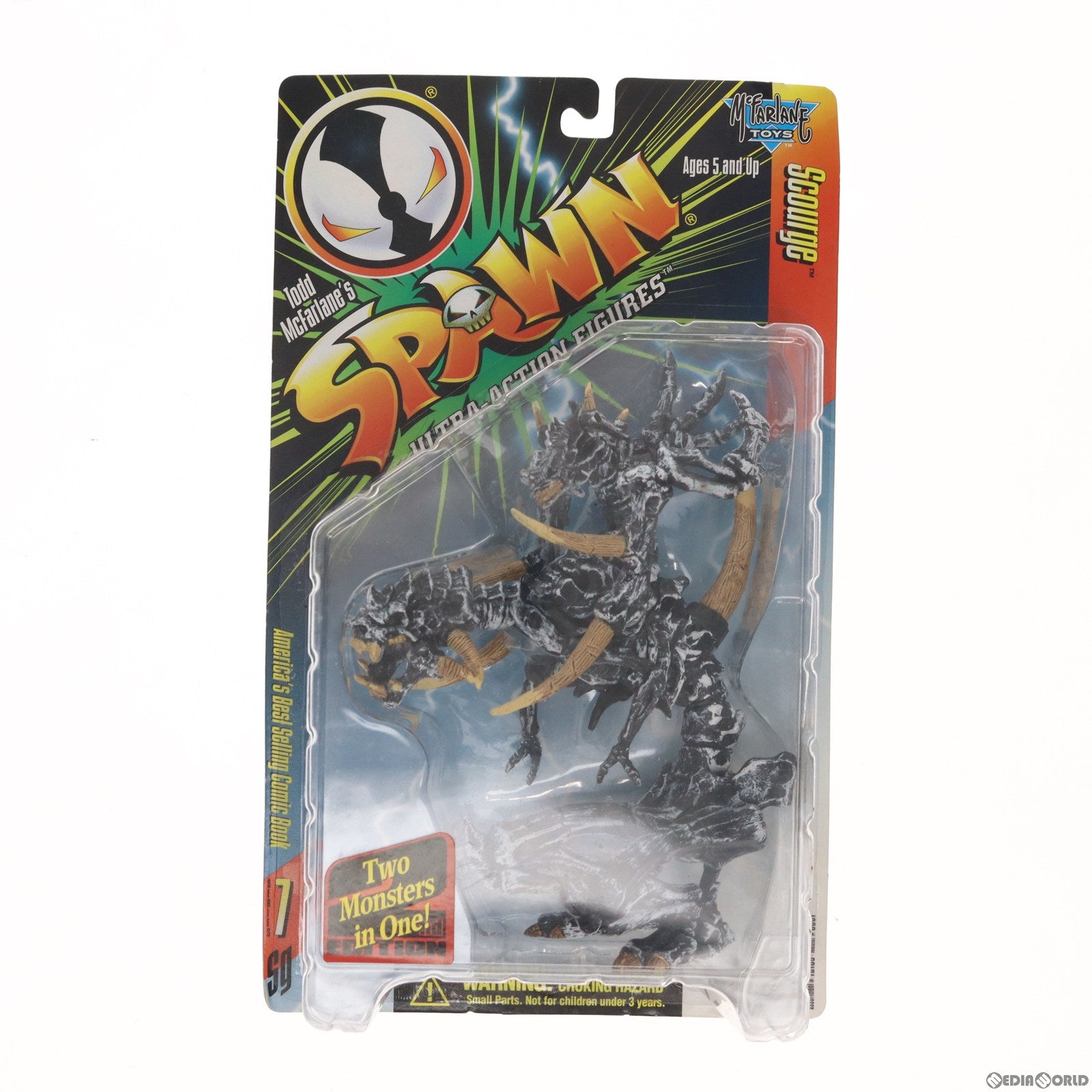 【中古即納】[FIG] スポーン・ウルトラ・アクションフィギュア シリーズ7 スコージ リペイントVer.(黒) SPAWN 完成品 可動フィギュア マクファーレン・トイズ(19991231)