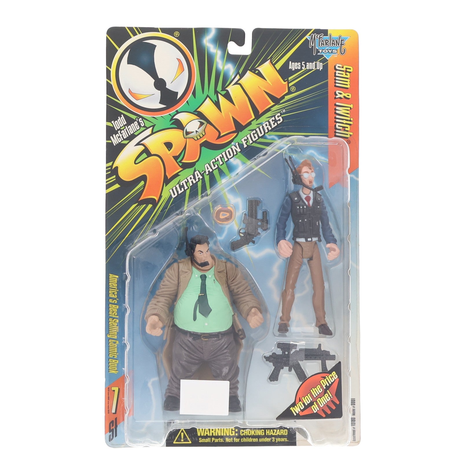 【中古即納】[FIG] スポーン・ウルトラ・アクションフィギュア シリーズ7 トゥイッチ&サム SPAWN 完成品 可動フィギュア マクファーレン・トイズ(19991231)