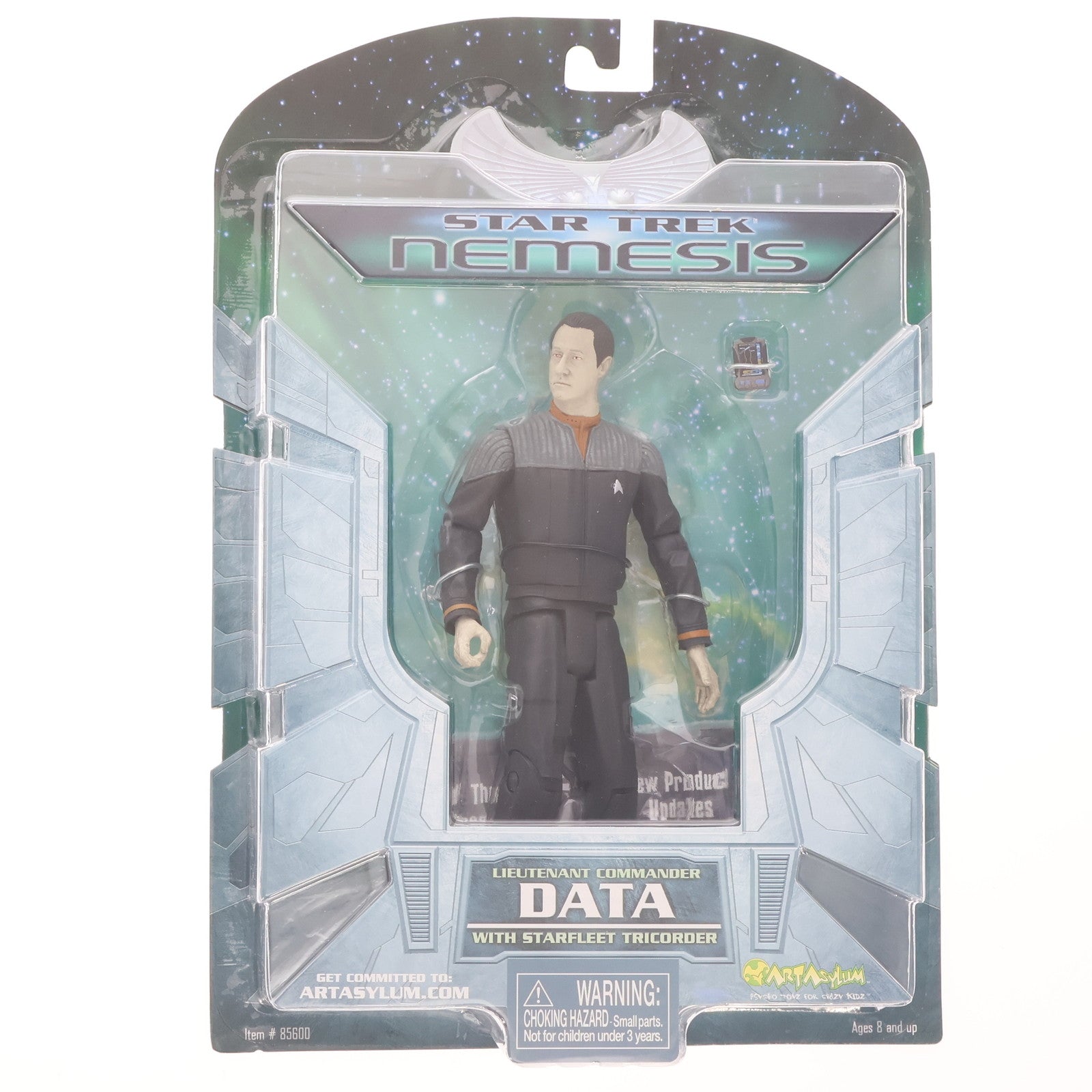 【中古即納】[FIG] 7インチ アクションフィギュア データ少佐 with starfleet tricorder ネメシス/S.T.X 完成品 可動フィギュア(85600) Art Asylum(アートアサイラム)(19991231)