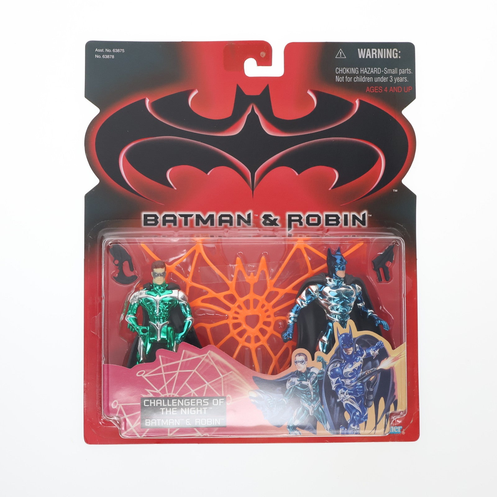 【中古即納】[FIG] ナイトチャレンジャーズ バットマン&ロビン 「バットマン&ロビン」 2パック フィギュア(63878) ハズブロージャパン/Kenner(19991231)