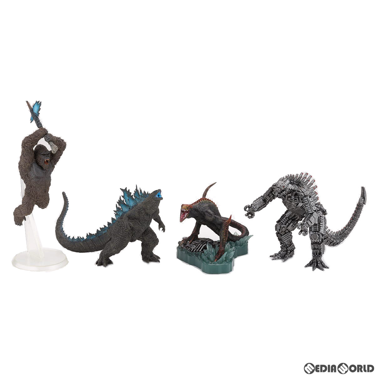 【中古即納】[FIG] (BOX)激造シリーズ GODZILLA VS.KONG(2021) ゴジラvsコング トレーディングフィギュア(4個) プレックス(20230122)
