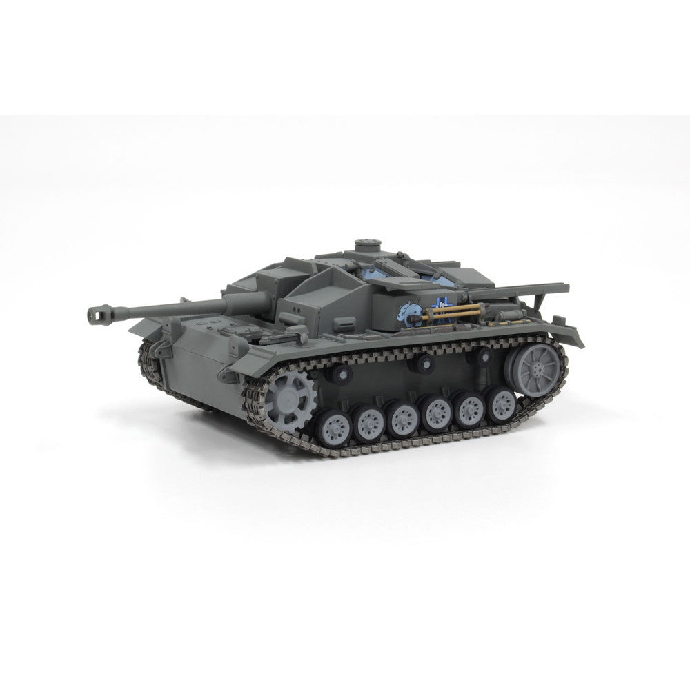 【中古即納】[FIG] デフォルメIII号突撃砲F型 塗装済み完成品 + 1/35 カバさんチームフィギュア付(未塗装キット) ガールズ&パンツァー 最終章 フィギュア(GPSP-5) プラッツ(20210723)