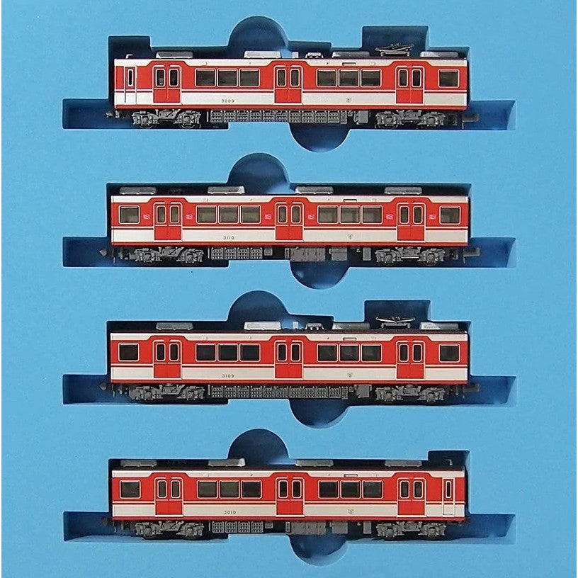 【新品】【お取り寄せ】[RWM] A6995 神戸電鉄3000系・中期型・新塗装・ワンマン 4両セット(動力付き) Nゲージ 鉄道模型 MICRO ACE(マイクロエース)(20171119)