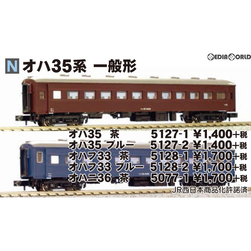 【中古即納】[RWM] (再販) 5077-1 オハニ36 茶(動力無し) Nゲージ 鉄道模型 KATO(カトー)(20171119)