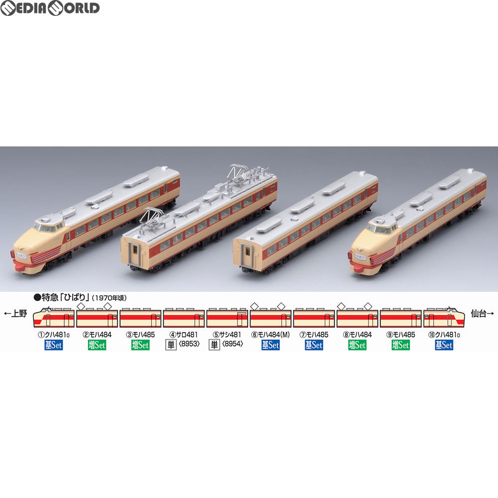 【中古即納】[RWM] (再販) 92452 国鉄 485系特急電車(初期型)基本セット(4両)(動力付き) Nゲージ 鉄道模型 TOMIX(トミックス)(20180701)