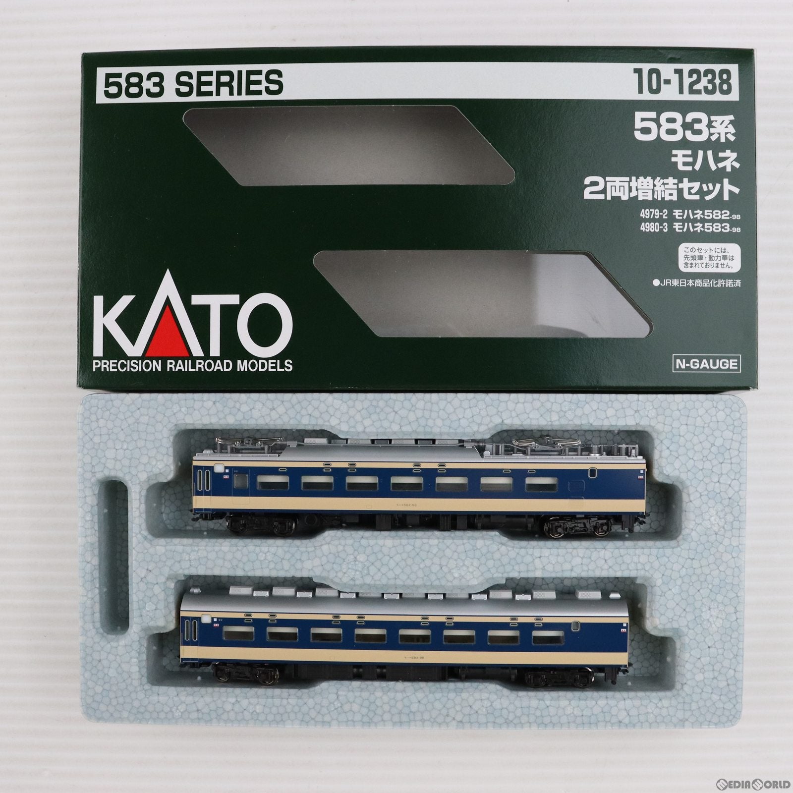 【中古即納】[RWM] (再販)10-1238 583系 モハネ2両増結セット(動力無し) Nゲージ 鉄道模型 KATO(カトー)(20180929)