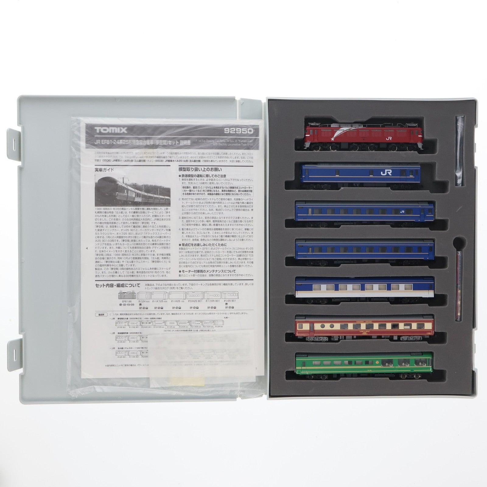 【中古即納】[RWM] 92950 限定品 JR EF81・24系25形特急寝台客車(夢空間) 7両セット(動力付き) Nゲージ 鉄道模型 TOMIX(トミックス)(20071231)
