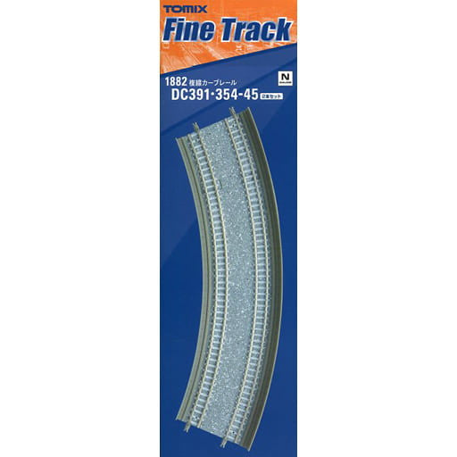 【新品即納】[RWM] 1882 複線カーブレールDC391・354-45(F)(2本セット) Nゲージ 鉄道模型 TOMIX(トミックス)(20180928)