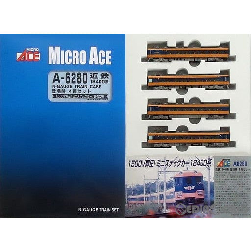 【中古即納】[RWM] A6280 近鉄18400系 登場時 4両セット(動力付き) Nゲージ 鉄道模型 MICRO ACE(マイクロエース)(20151031)