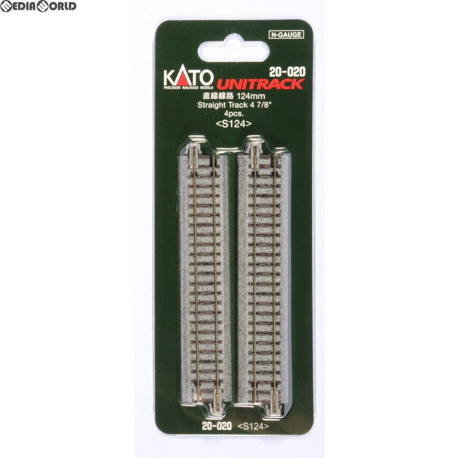 【新品】【お取り寄せ】[RWM] 20-020 UNITRACK(ユニトラック) 直線線路 124mm(4本入) Nゲージ 鉄道模型 KATO(カトー)(20161130)