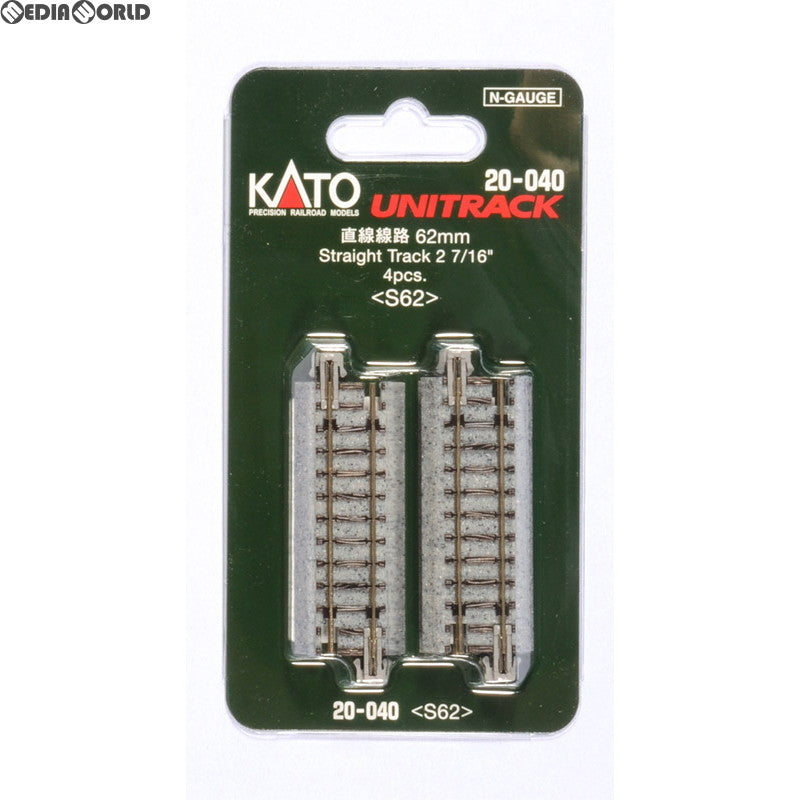 【新品】【お取り寄せ】[RWM] 20-040 UNITRACK(ユニトラック) 直線線路 62mm(4本入) Nゲージ 鉄道模型 KATO(カトー)(20161130)