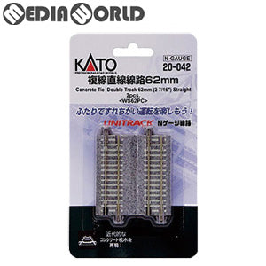 【新品】【お取り寄せ】[RWM] 20-042 UNITRACK(ユニトラック) 複線直線線路 62mm(2本入) Nゲージ 鉄道模型 KATO(カトー)(20071130)