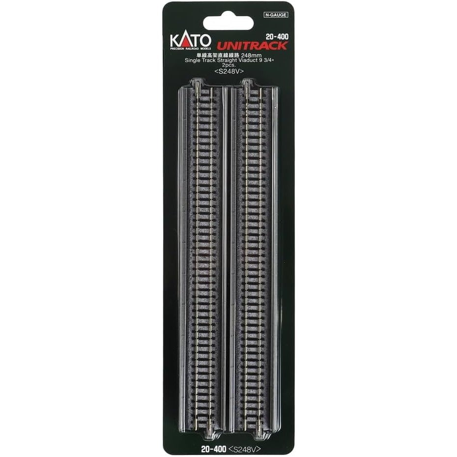 【新品】【お取り寄せ】[RWM] 20-400 UNITRACK(ユニトラック) 単線高架直線線路 248mm(2本入) Nゲージ 鉄道模型 KATO(カトー)(20071231)
