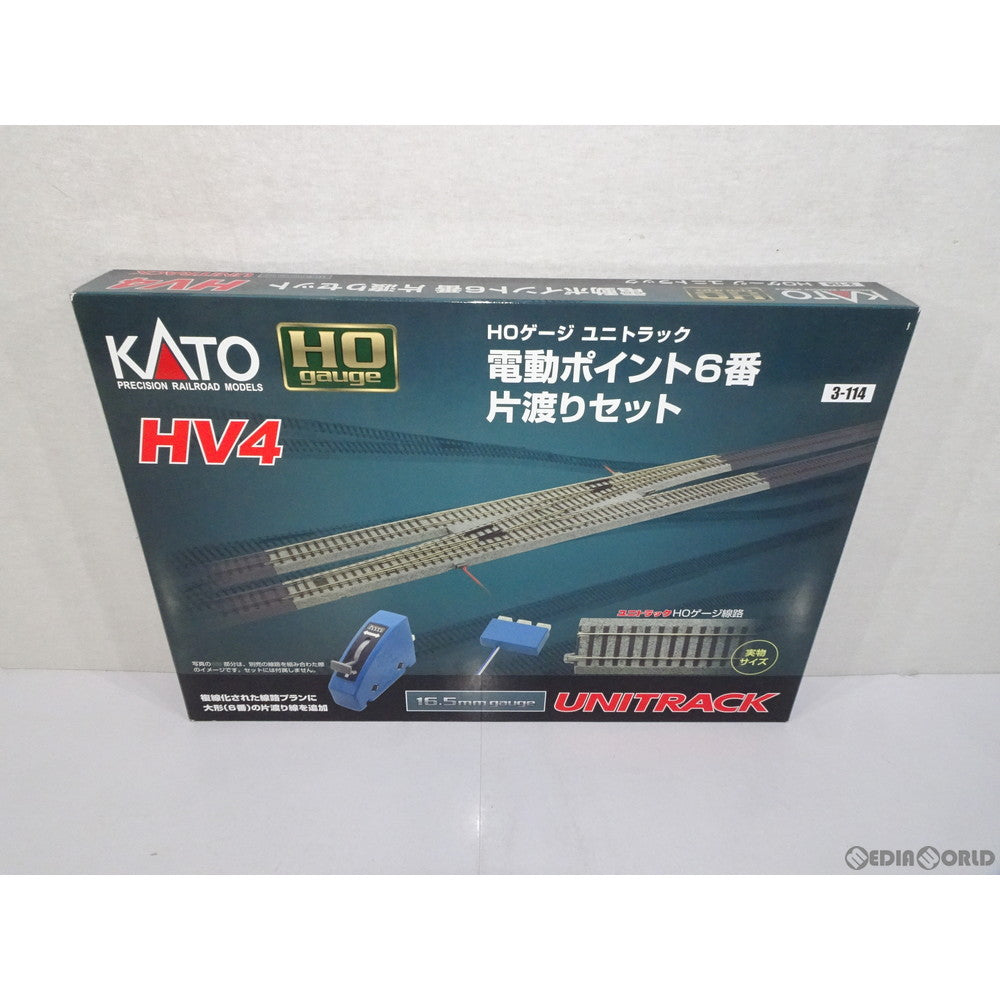 【新品】【お取り寄せ】[RWM] 3-114 UNITRACK(ユニトラック) HV4 HOユニトラック電動ポイント6番片渡りセット HOゲージ 鉄道模型 KATO(カトー)(20110731)