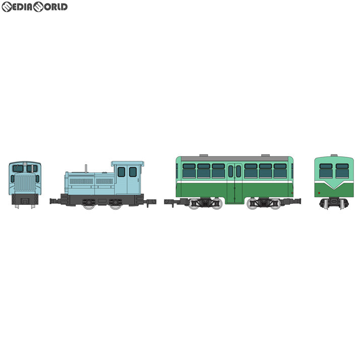【中古即納】[RWM] 302773 鉄道コレクション(鉄コレ) ナローゲージ80 富別簡易軌道 ディーゼル機関車+牽引客車セット(動力無し) HOナローゲージ 鉄道模型 TOMYTEC(トミーテック)(20190723)