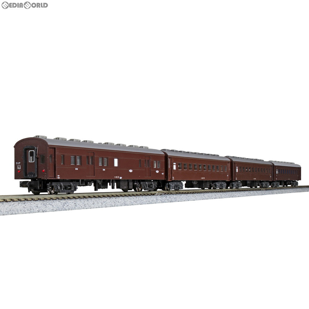 【中古即納】[RWM] (再販)10-034 旧形客車 4両セット(茶)(動力無し) Nゲージ 鉄道模型 KATO(カトー)(20191026)