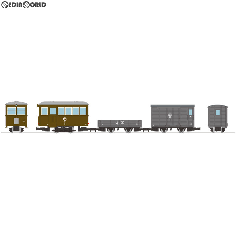 【中古即納】[RWM] 303343 鉄道コレクション(鉄コレ) ナローゲージ80 猫屋線 ジ1・ト4・ワフ1 茶色塗装 9mmゲージ(動力無し) 鉄道模型 TOMYTEC(トミーテック)(20191123)