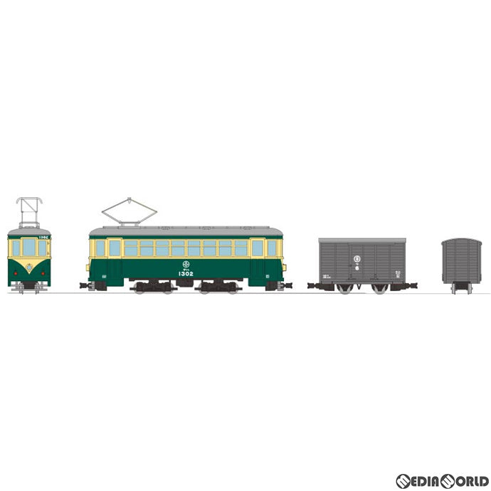 【中古即納】[RWM] 303367 鉄道コレクション(鉄コレ) ナローゲージ80 猫屋線直通用路面電車+貨車セット HOナローゲージ(動力無し) 鉄道模型 TOMYTEC(トミーテック)(20200229)