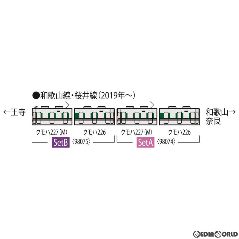 【中古即納】[RWM] 98074 JR 227-1000系近郊電車(和歌山・桜井線)セットA(2両)(動力付き) Nゲージ 鉄道模型 TOMIX(トミックス)(20200429)