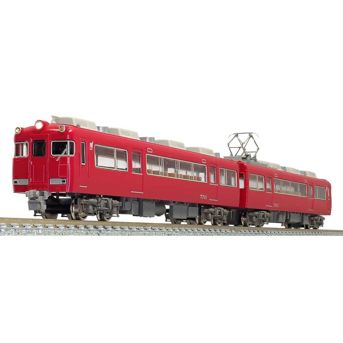 【新品即納】[RWM] 30354 名鉄7700系(妻面窓付き) 基本2両編成セット(動力付き) Nゲージ 鉄道模型 GREENMAX(グリーンマックス)(20201017)