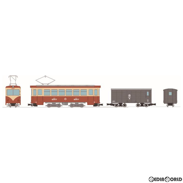 【中古即納】[RWM] 313557 鉄道コレクション(鉄コレ) ナローゲージ80 猫屋線直通用路面電車(全金車)+貨車セット 2両セット(動力無し) HOナローゲージ 鉄道模型 TOMYTEC(トミーテック)(20201024)