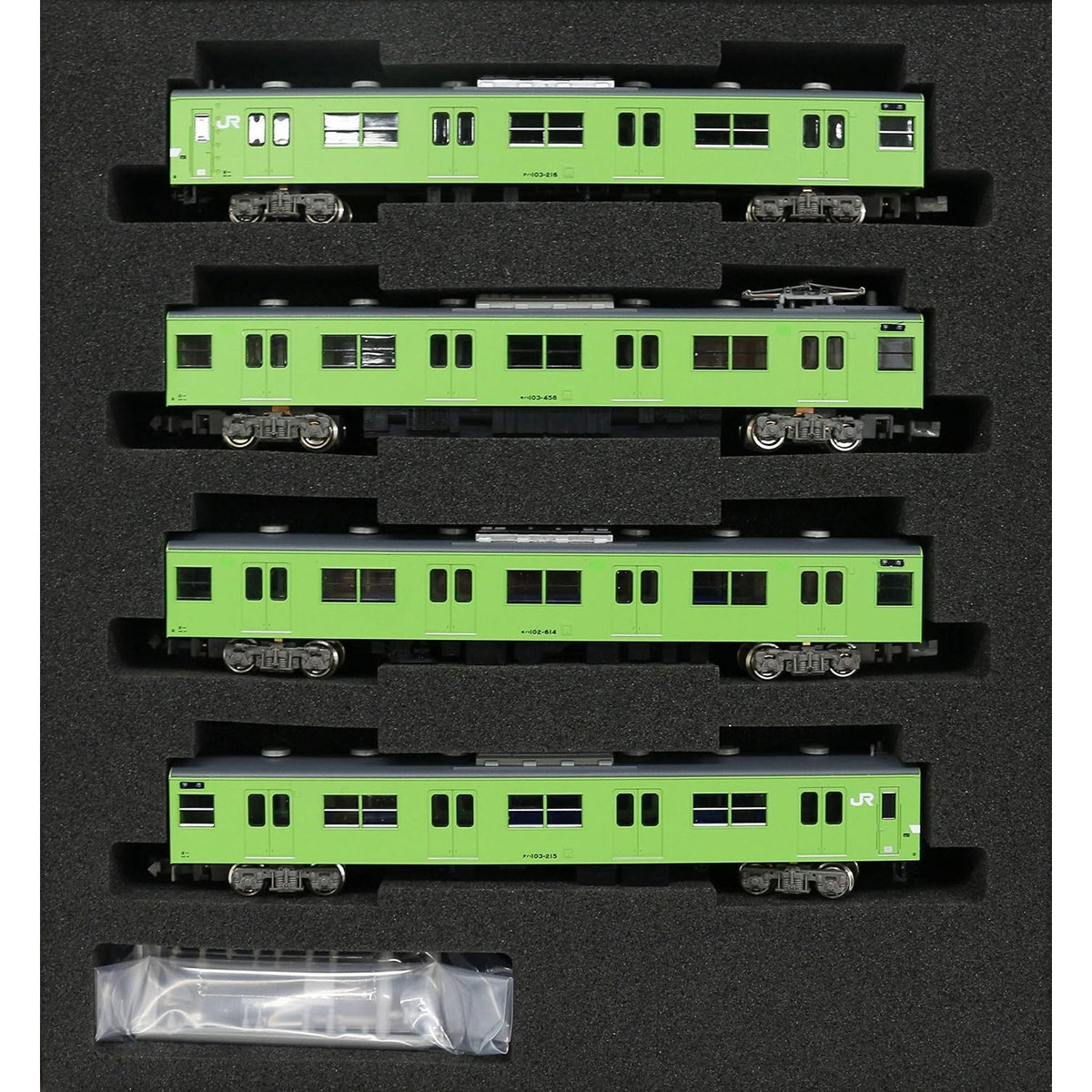 【新品】【お取り寄せ】[RWM] 30375 JR103系(関西形・ウグイス・NS407編成・グレー台車) 4両編成セット(動力付き) Nゲージ 鉄道模型 GREENMAX(グリーンマックス)(20210123)