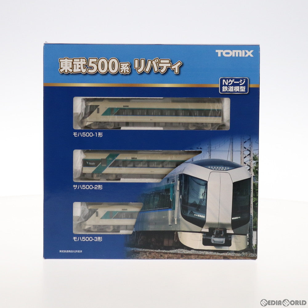 【新品即納】[RWM](再販)98427 東武500系リバティ基本セット(3両)(動力付き) Nゲージ 鉄道模型 TOMIX(トミックス)(20210829)