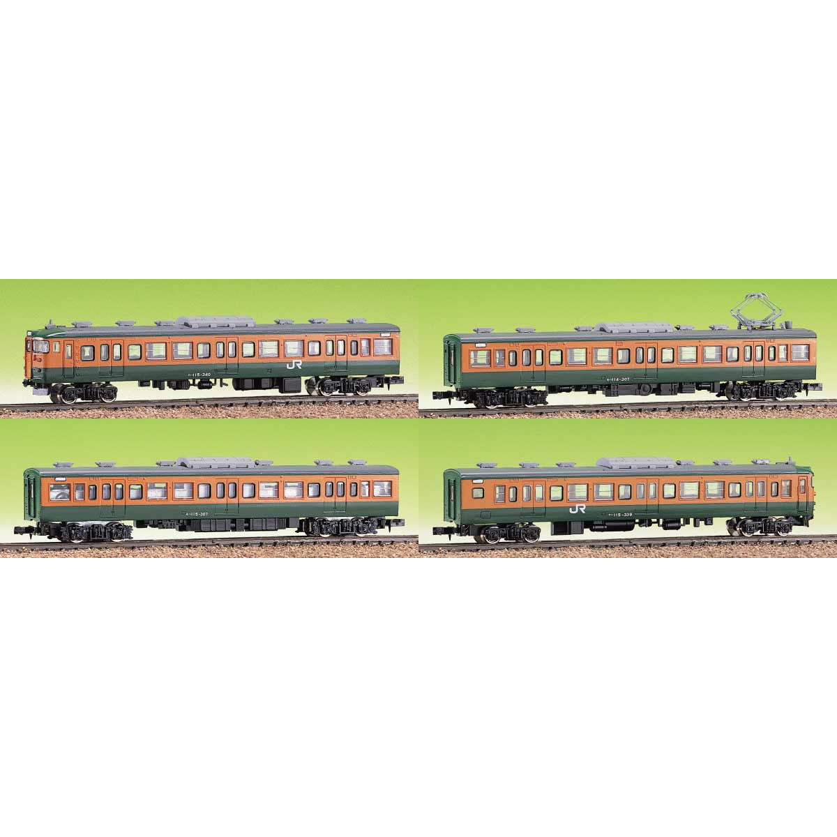 【新品即納】[RWM] (再販) 414 JR113(115) 系 量産冷房車 4両編成セット エコノミーキット 未塗装組立てキット Nゲージ 鉄道模型 GREENMAX(グリーンマックス) (20230325)