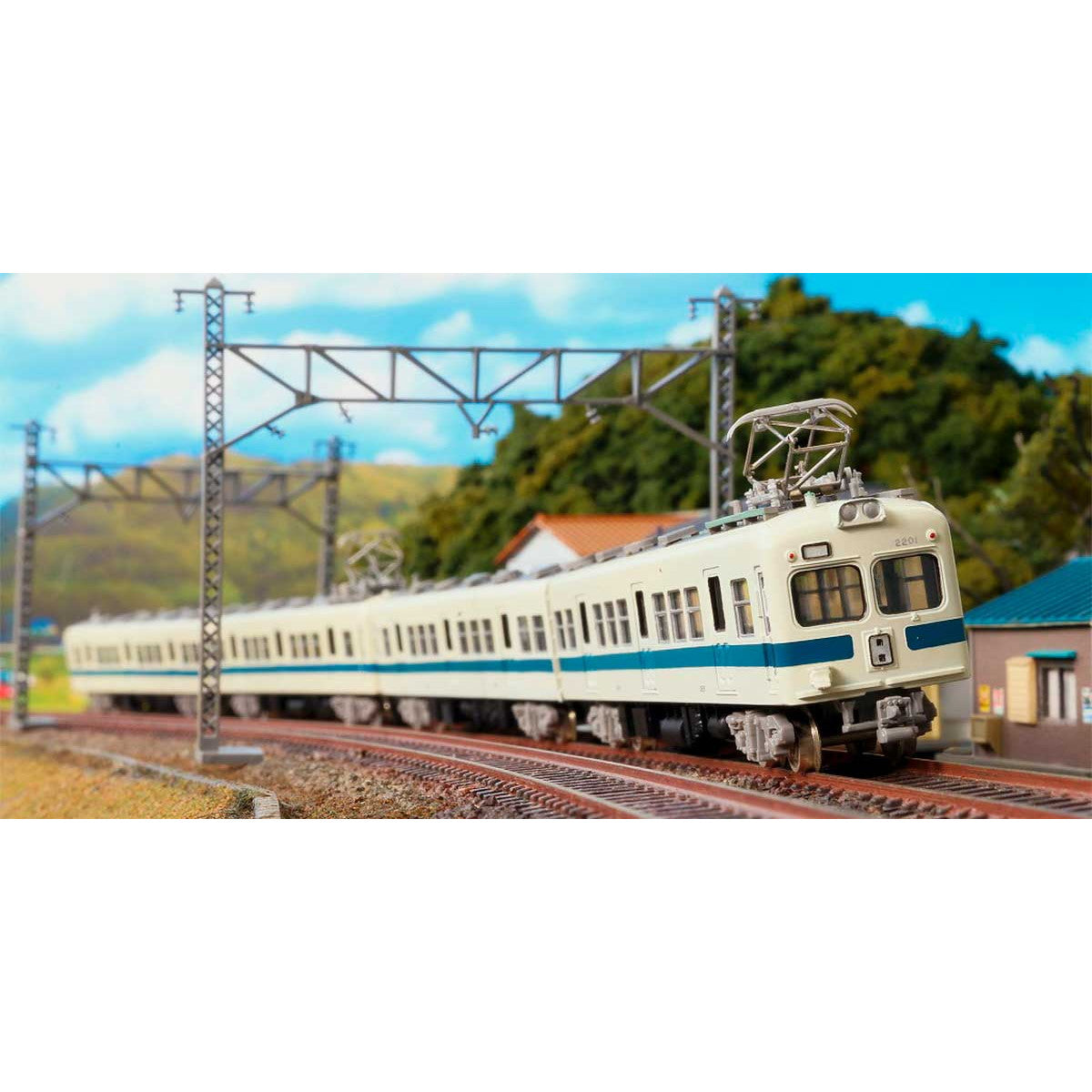 【新品即納】[RWM] (再販) 448 小田急2200(2220) 形 2両編成セット エコノミーキット 未塗装組立てキット(動力無し) Nゲージ 鉄道模型 GREENMAX(グリーンマックス) (20220226)